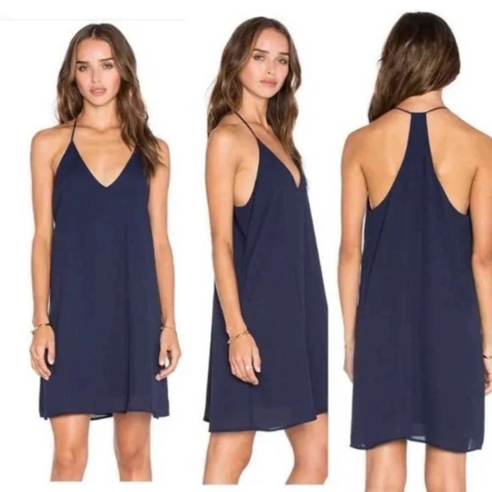 Three Eighty Two Tanner Slip Mini Dress in Indigo Revolve - Picture 4 of 7
